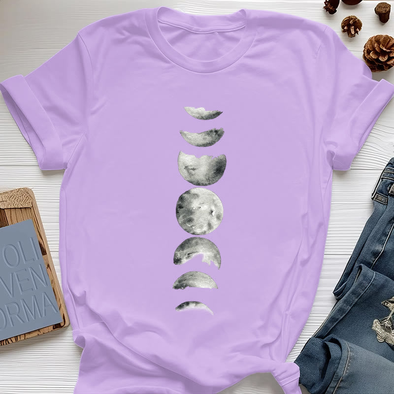 T-shirt de méditation Olivenorma sur les phases de la lune - Violet - 2XL - image 15