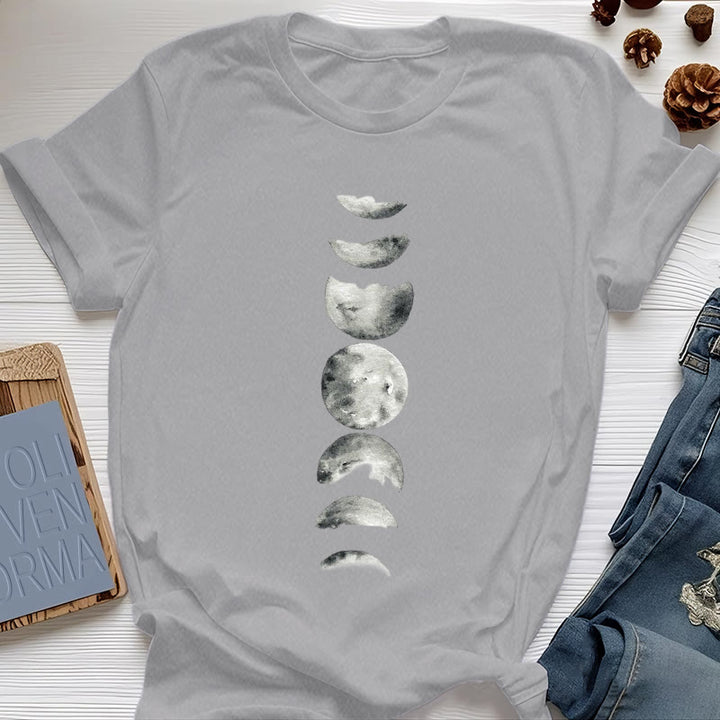 T-shirt de méditation Olivenorma sur les phases de la lune - Gris - 2XL - image 7