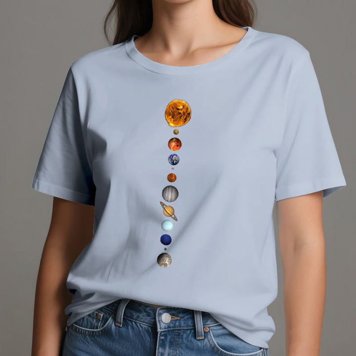 T-shirt imprimé Olivenorma - Système solaire et galaxies