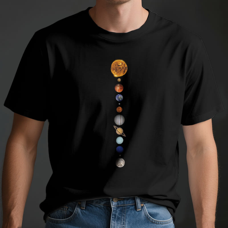 T-shirt imprimé Olivenorma - Système solaire et galaxies - image 3
