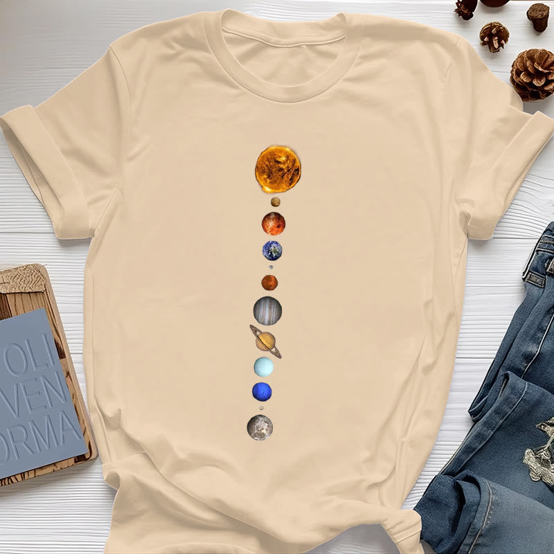 T-shirt imprimé Olivenorma - Système solaire et galaxies