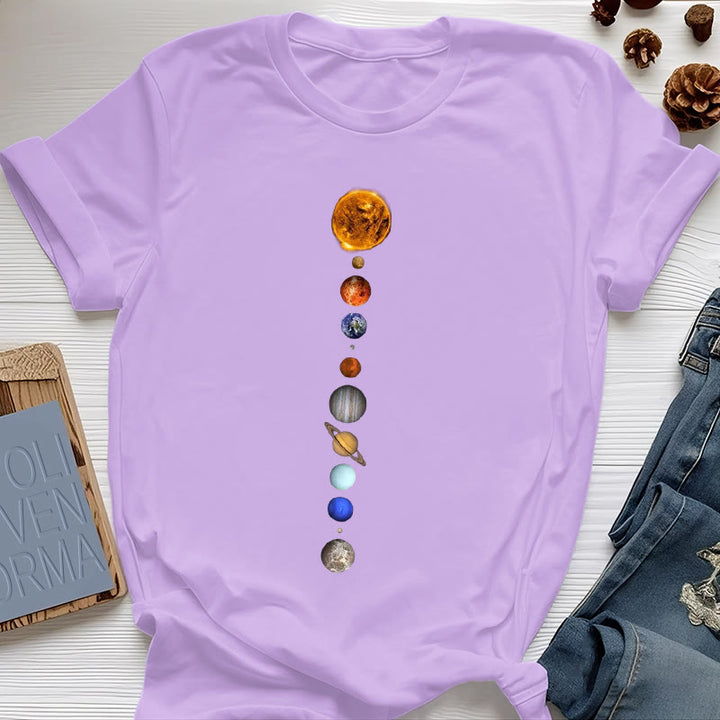 T-shirt imprimé Olivenorma - Système solaire et galaxies - Violet - 2XL - image 15