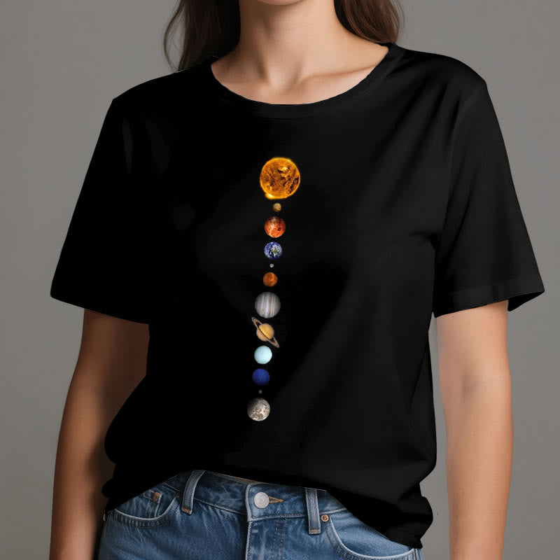 T-shirt imprimé Olivenorma - Système solaire et galaxies