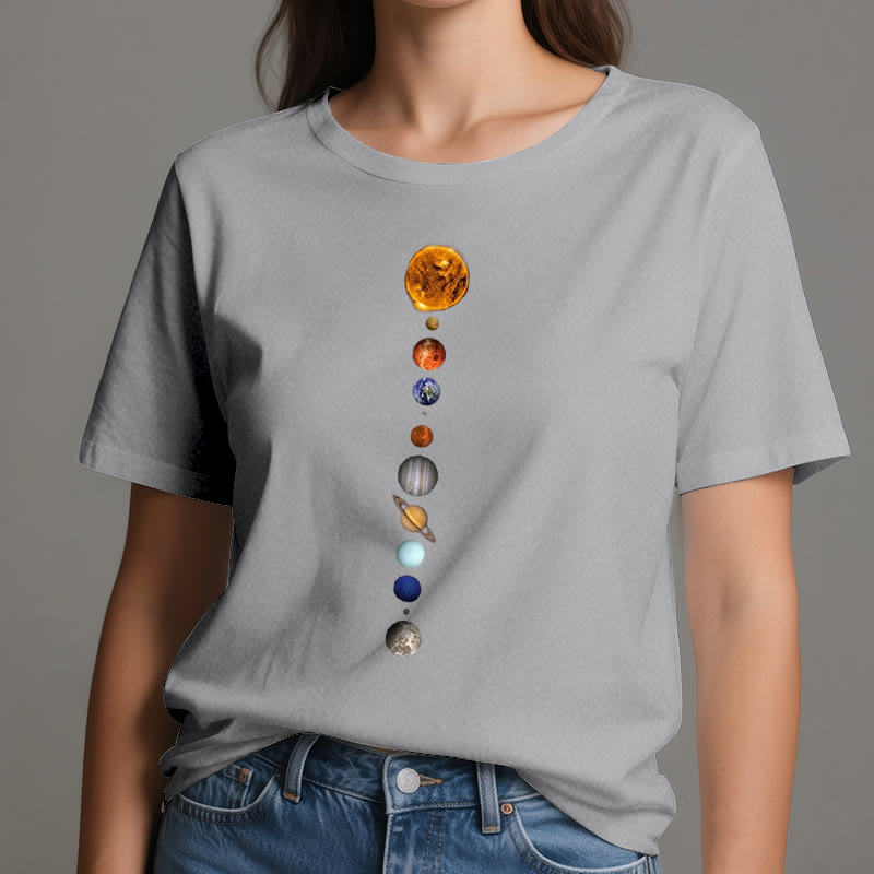T-shirt imprimé Olivenorma - Système solaire et galaxies