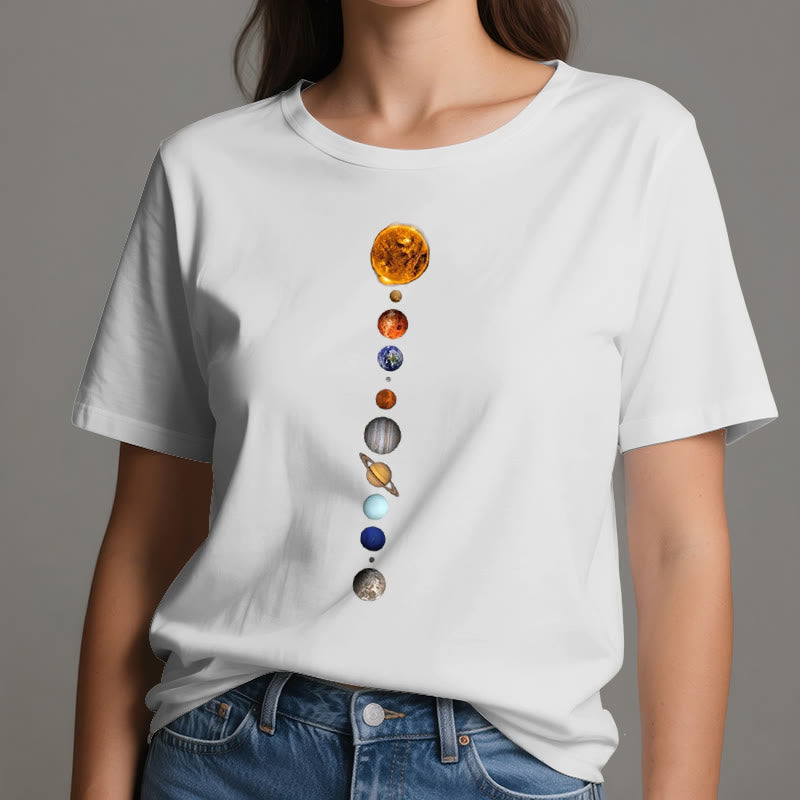 T-shirt imprimé Olivenorma - Système solaire et galaxies