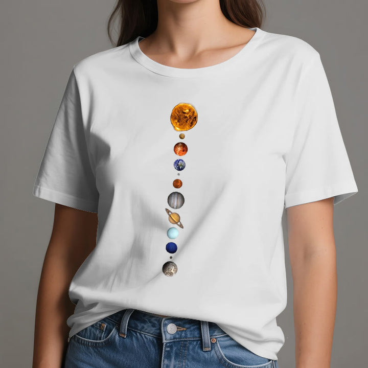 T-shirt imprimé Olivenorma - Système solaire et galaxies