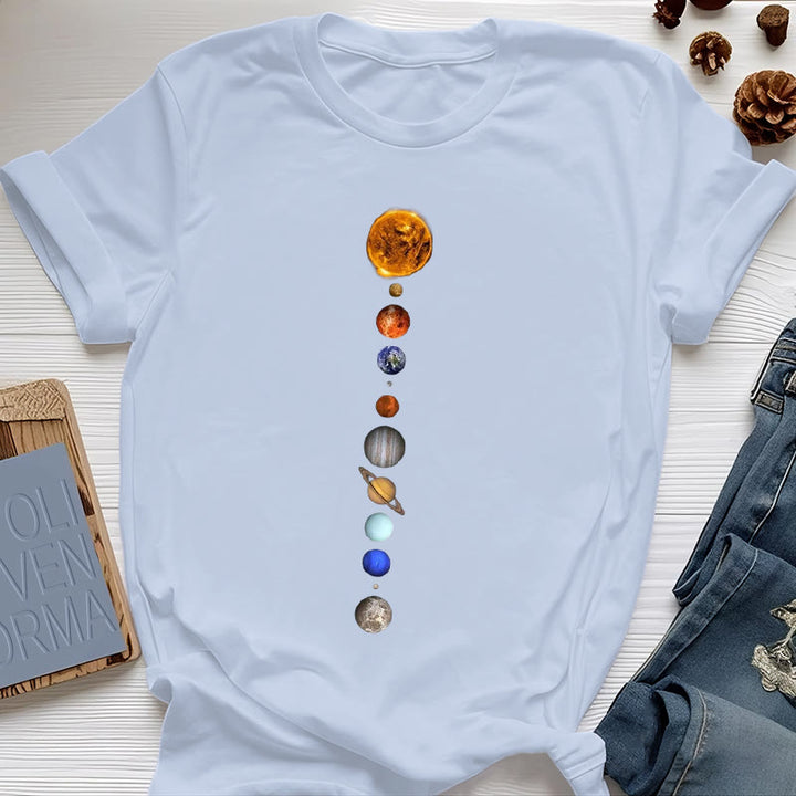 T-shirt imprimé Olivenorma - Système solaire et galaxies - Bleu - 2XL - image 11