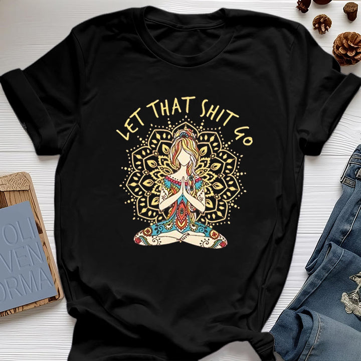 T-shirt Olivenorma « Laisse tomber » pour la méditation et le yoga assis