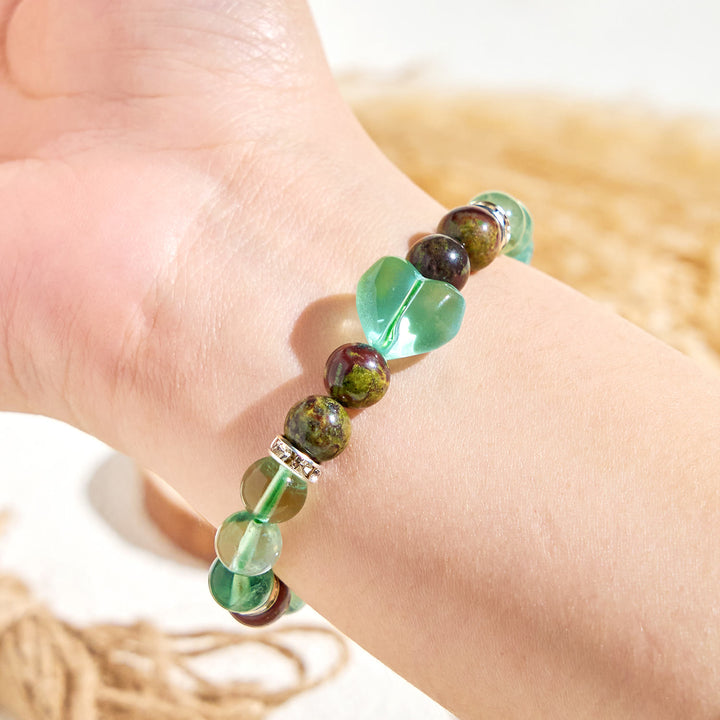 Bracelet d'huiles essentielles de fluorite Olivenorma « Cœur de prairie » pour le soulagement de l'humeur - image 6
