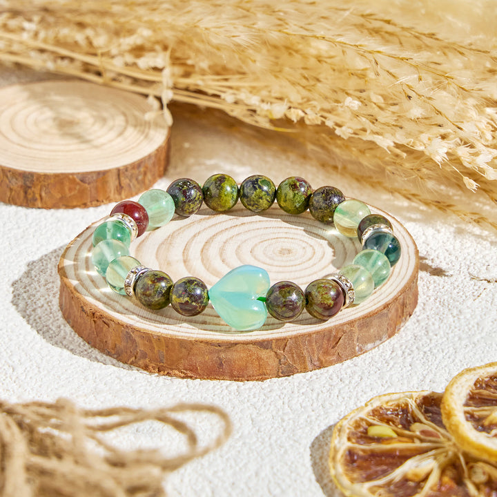 Bracelet d'huiles essentielles de fluorite Olivenorma « Cœur de prairie » pour le soulagement de l'humeur - Bracelet uniquement - image 5