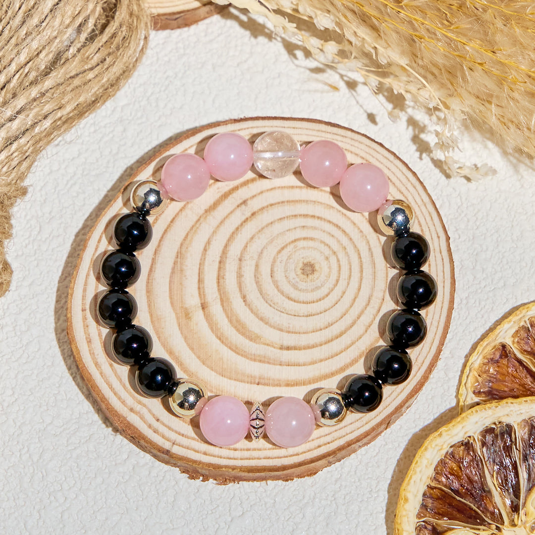 Bracelet Olivenorma « Rosé & Nuit » Amour & Protection aux huiles essentielles - image 7