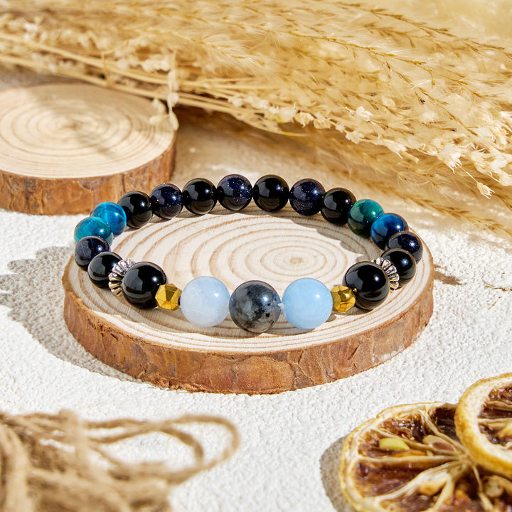 Bracelet d'huiles essentielles de guérison en obsidienne Olivenorma « Ciel de minuit » - Bracelet uniquement - image 5