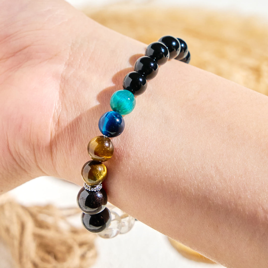 Bracelet Olivenorma « Deep Palette » en cristal transparent hématite purifiant aux huiles essentielles - image 7