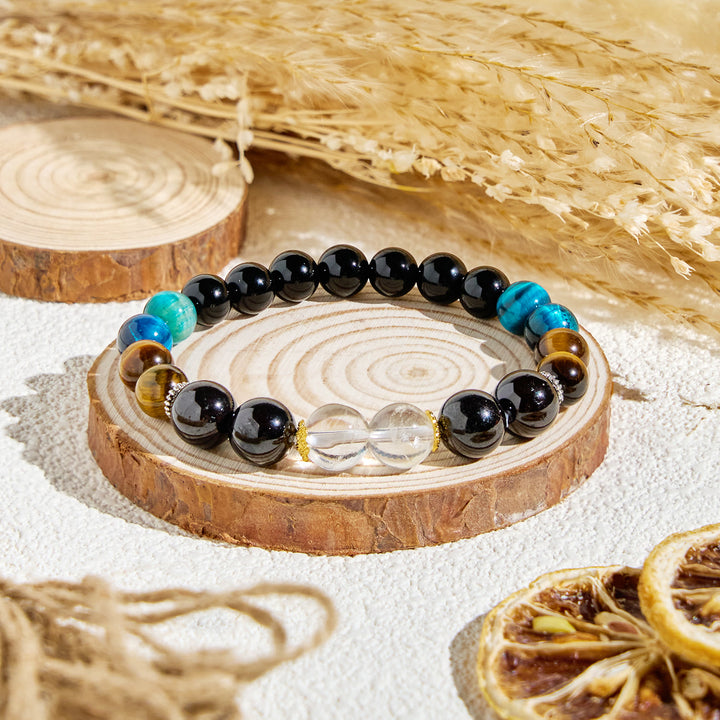 Bracelet Olivenorma « Deep Palette » en cristal transparent hématite purifiant aux huiles essentielles - Bracelet uniquement - image 5