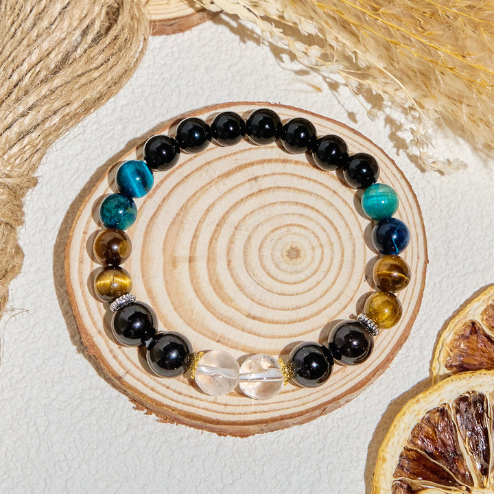 Bracelet Olivenorma « Deep Palette » en cristal transparent hématite purifiant aux huiles essentielles - image 8