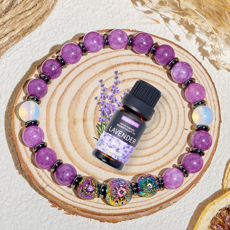 Bracelet Olivenorma « Purple Nova » à l'améthyste, purificateur d'énergie et d'huiles essentielles - image 4
