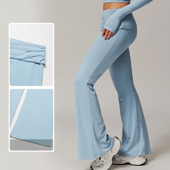 Pantalon d'entraînement évasé taille haute Olivenorma