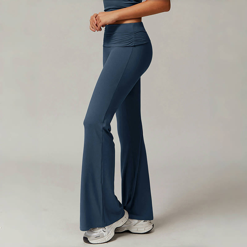 Pantalon d'entraînement évasé taille haute Olivenorma