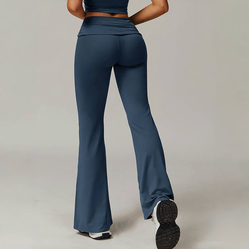 Pantalon d'entraînement évasé taille haute Olivenorma