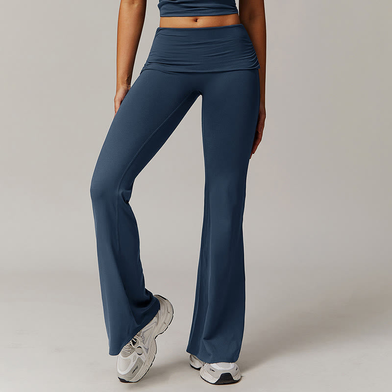Pantalon d'entraînement évasé taille haute Olivenorma