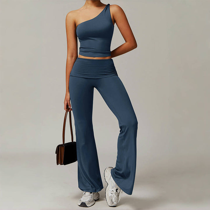 Pantalon d'entraînement évasé taille haute Olivenorma