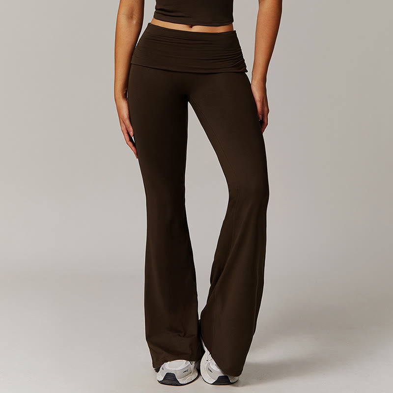 Pantalon d'entraînement évasé taille haute Olivenorma