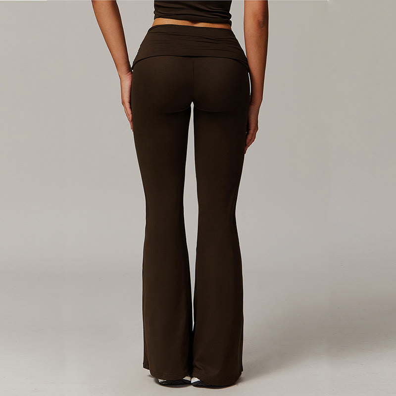 Pantalon d'entraînement évasé taille haute Olivenorma