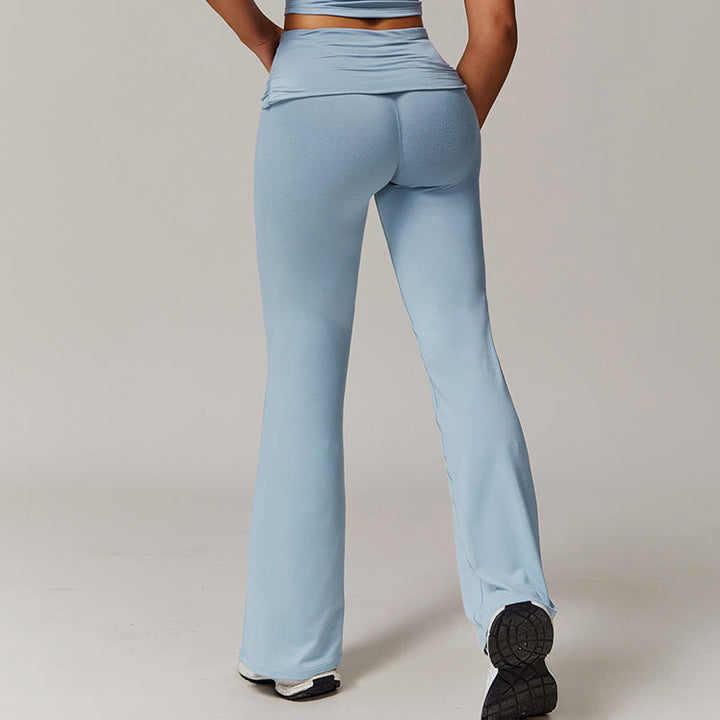 Pantalon d'entraînement évasé taille haute Olivenorma