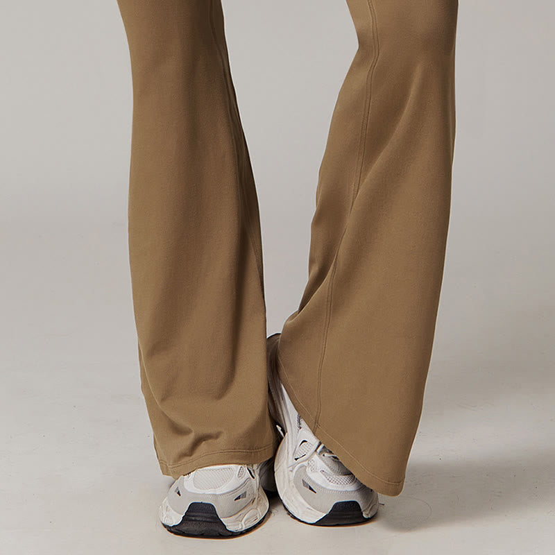 Pantalon d'entraînement évasé taille haute Olivenorma