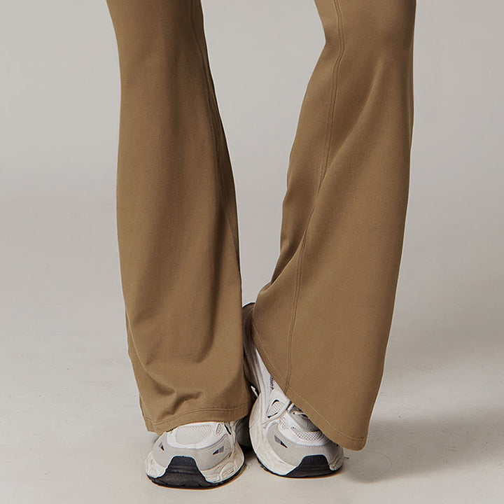 Pantalon d'entraînement évasé taille haute Olivenorma