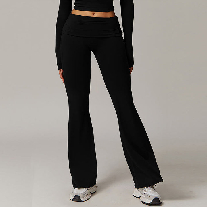 Pantalon d'entraînement évasé taille haute Olivenorma
