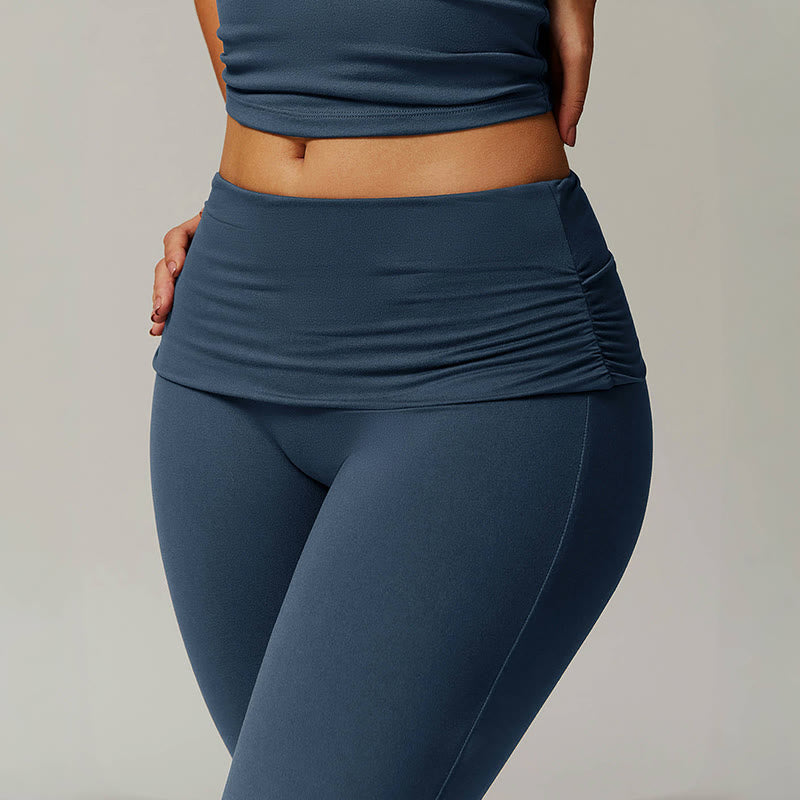 Pantalon d'entraînement évasé taille haute Olivenorma