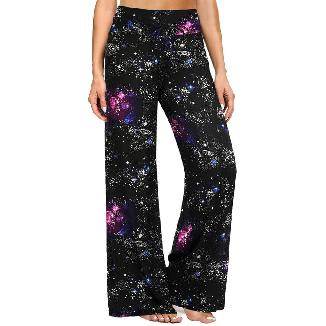 Pantalon de pyjama Olivenorma pour femme, doux et confortable - Ciel étoilé bleu et violet - XXL - image 12