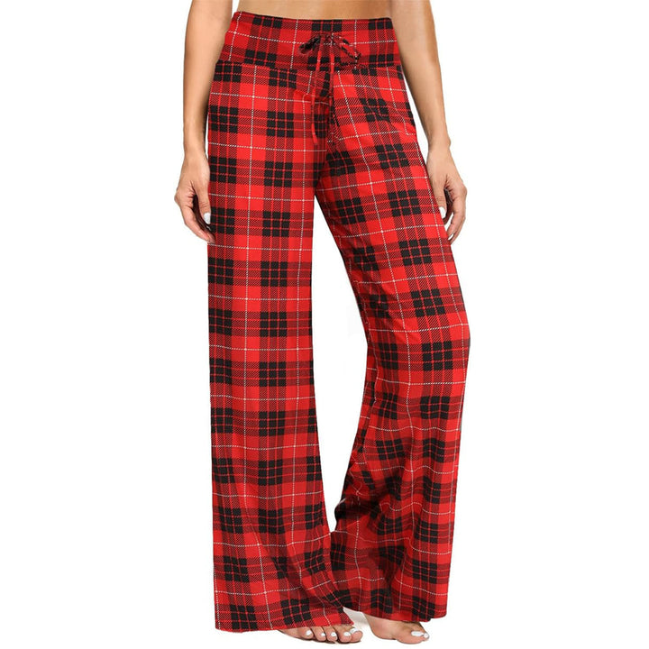 Pantalon de pyjama Olivenorma pour femme, doux et confortable - Carreaux rouges et noirs - XXL - image 14