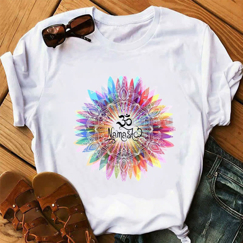 T-shirt Olivenorma Lotus Yoga Méditation Arbre de Vie - Om et Namaste - 2XL - image 0