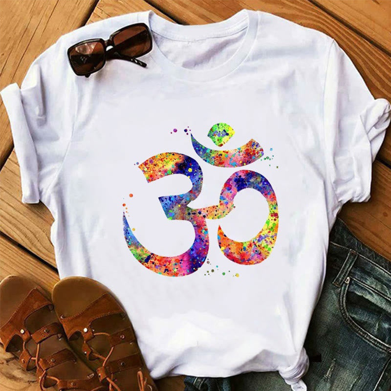 T-shirt Olivenorma Lotus Yoga Méditation Arbre de Vie - Om - 2XL - image 7