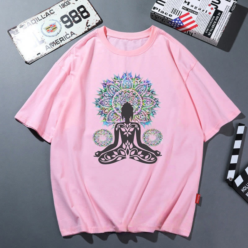 T-shirt de yoga respirant et confortable rose Olivenorma