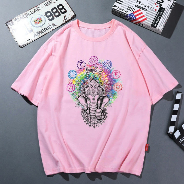 T-shirt de yoga respirant et confortable rose Olivenorma