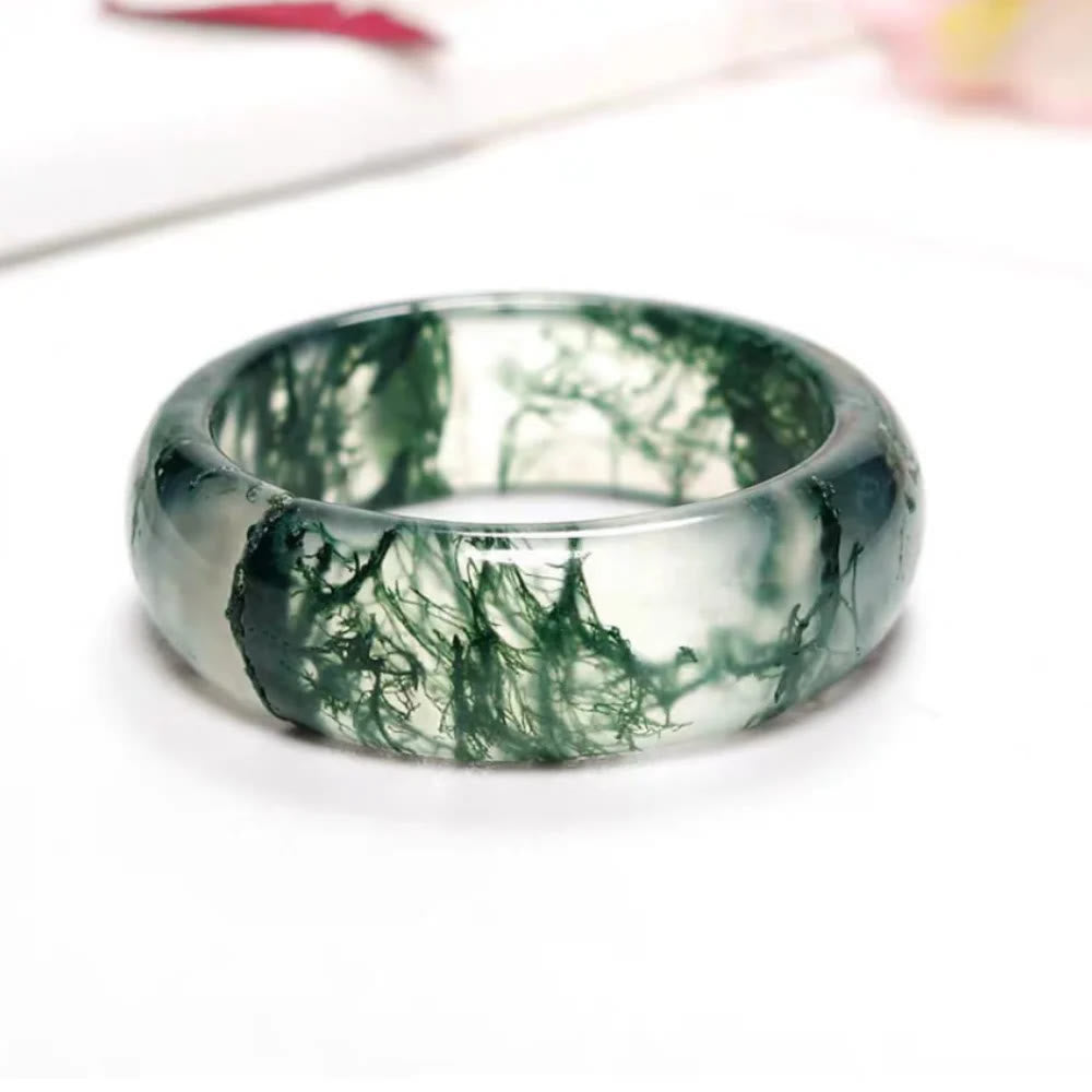 Bague en agate mousse Olivenorma« Murmures du bosquet » - image 7