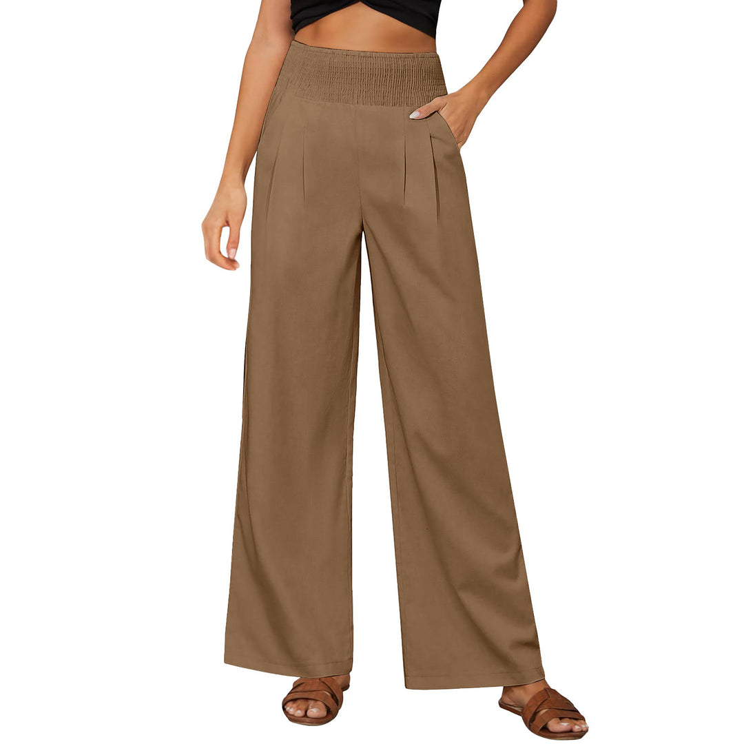 Pantalon de détente Olivenorma uni, coupe ample, taille haute, jambes larges, avec poches - Pérou - XXL - image 26