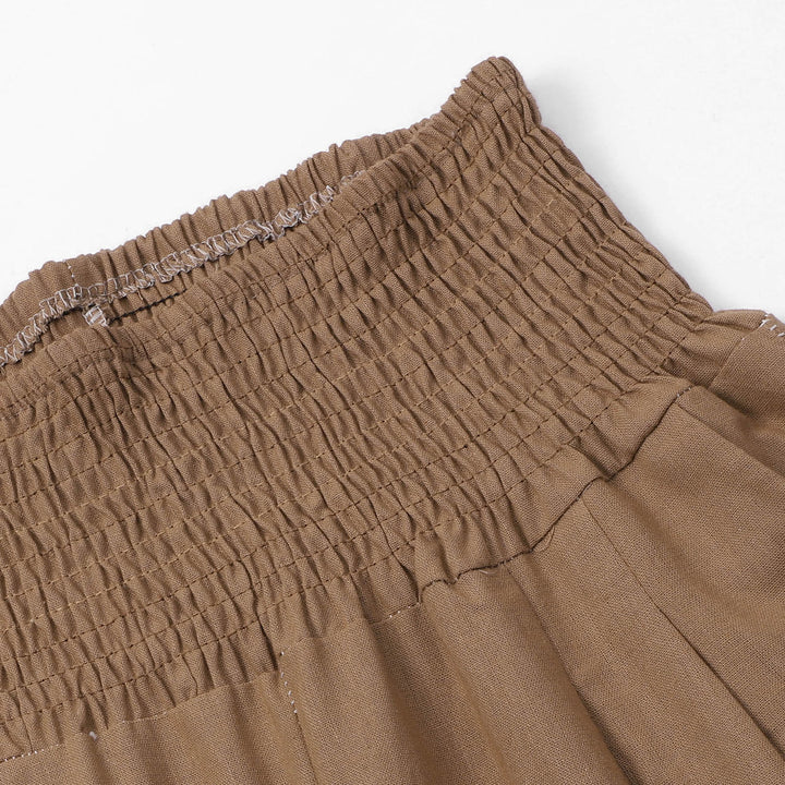 Pantalon de détente Olivenorma uni, coupe ample, taille haute, jambes larges, avec poches - image 29