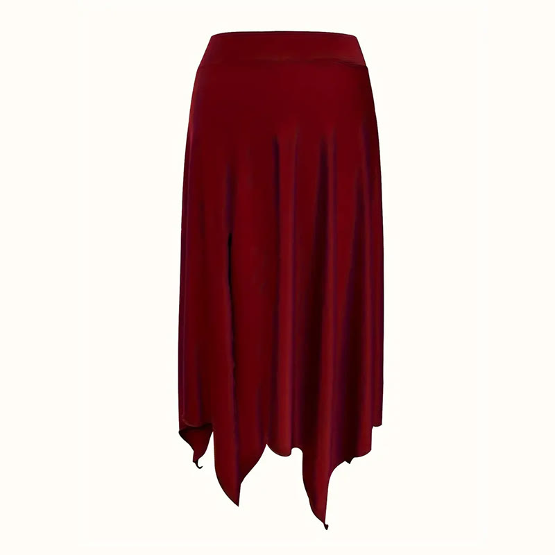 Robe mi-longue fendue style bohème Olivenorma à cordon de serrage - image 4