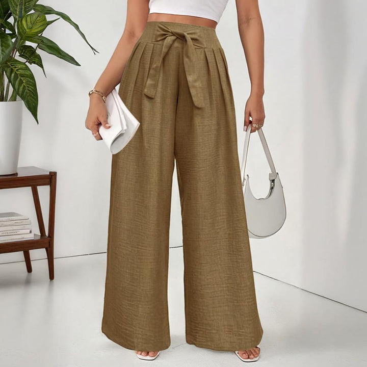 Pantalon ample taille haute à jambes larges et ajustable Olivenorma pour femme - Pérou - XXL - image 9