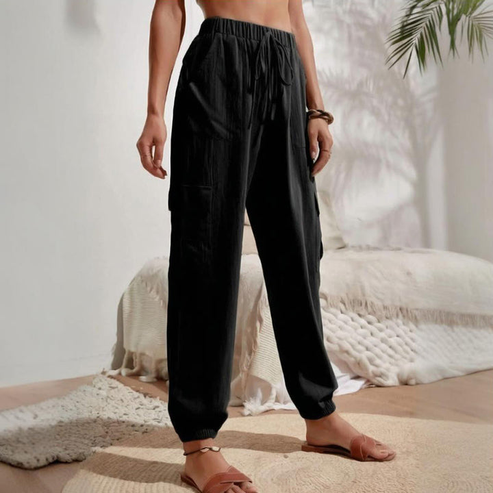 Pantalon cargo de randonnée taille haute à cordon de serrage pour femme Olivenorma - image 7