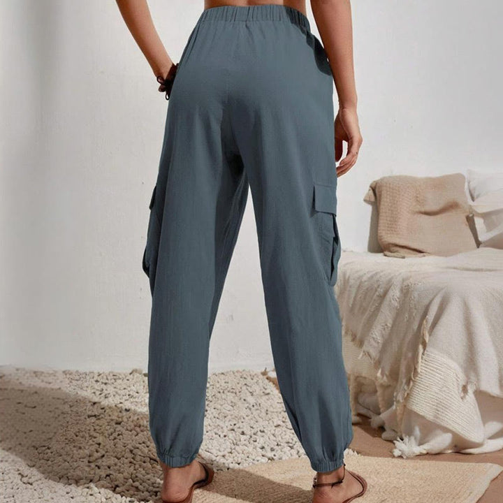 Pantalon cargo de randonnée taille haute à cordon de serrage pour femme Olivenorma - image 25