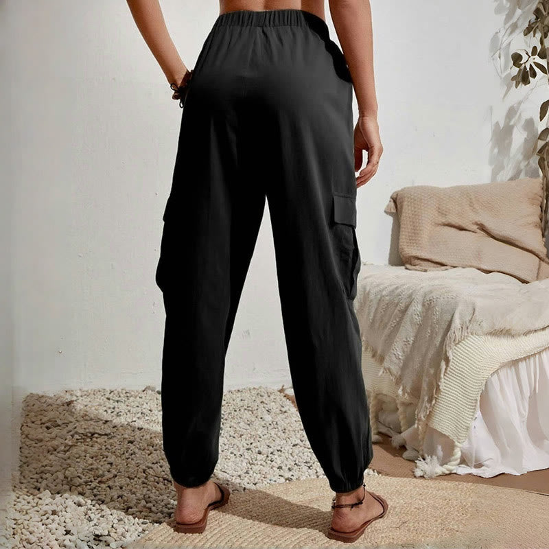 Pantalon cargo de randonnée taille haute à cordon de serrage pour femme Olivenorma - image 5