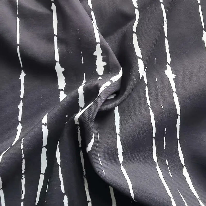 Cardigan de plage ample à rayures noires et blanches Olivenorma pour homme - image 4