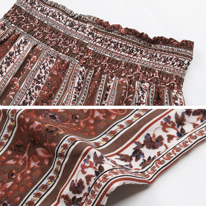 Sarouel en viscose à rayures bohème Olivenorma