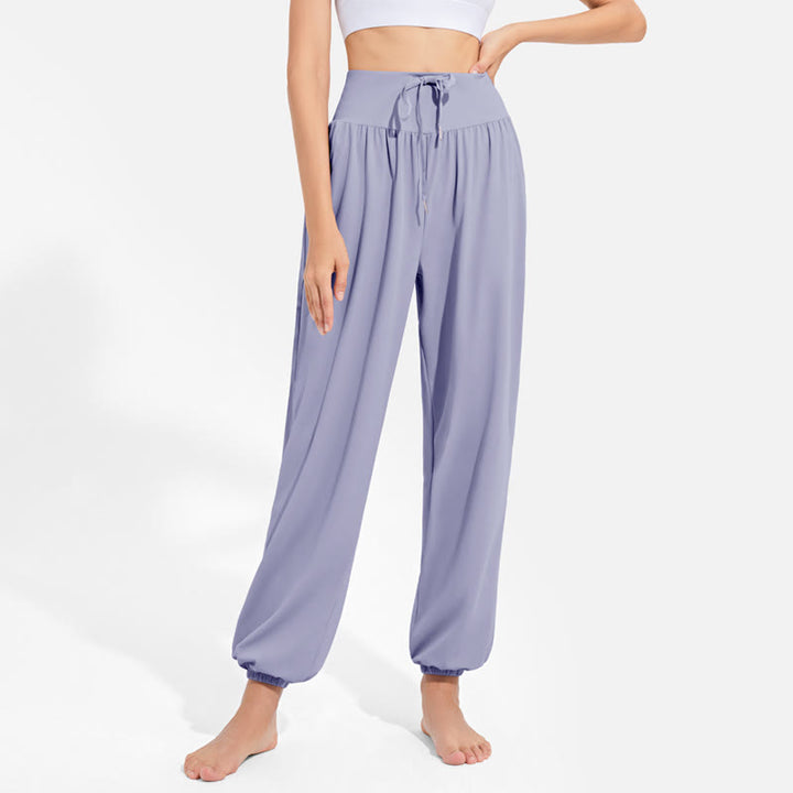 Pantalon de yoga sarouel Olivenorma « Cool » absorbant l'humidité et respirant - Bleu violet - 2XL - image 7