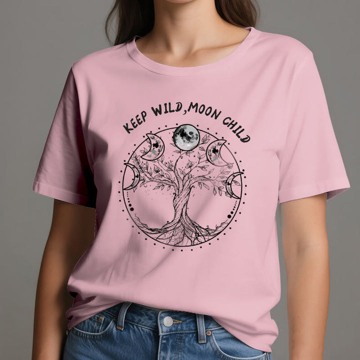 T-shirts Olivenorma « KEEP WILD, MOON CHILD » Arbre de vie Phases de lune - image 14
